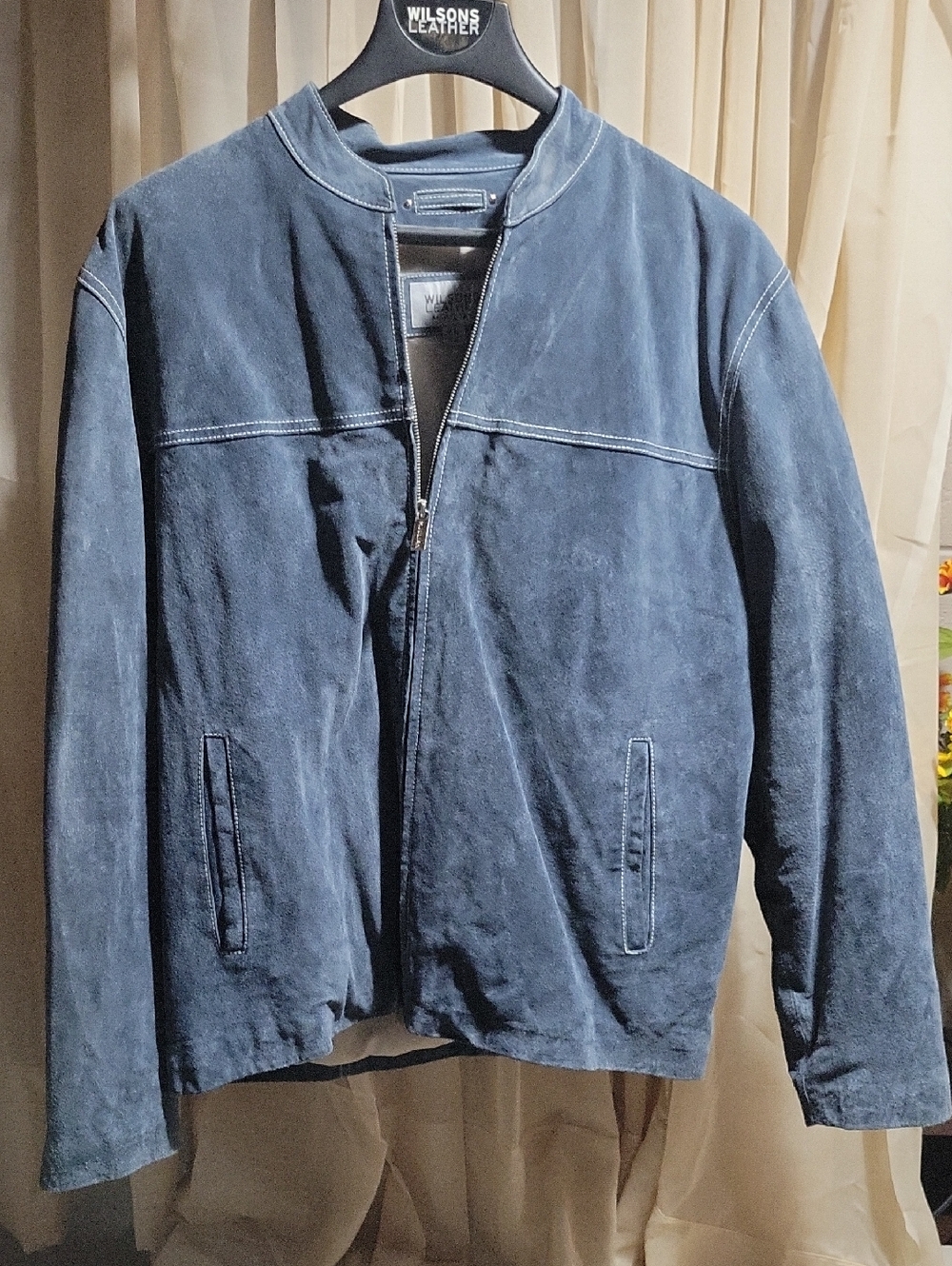 Vintage Wilsons Leather Blue Suede Jacket